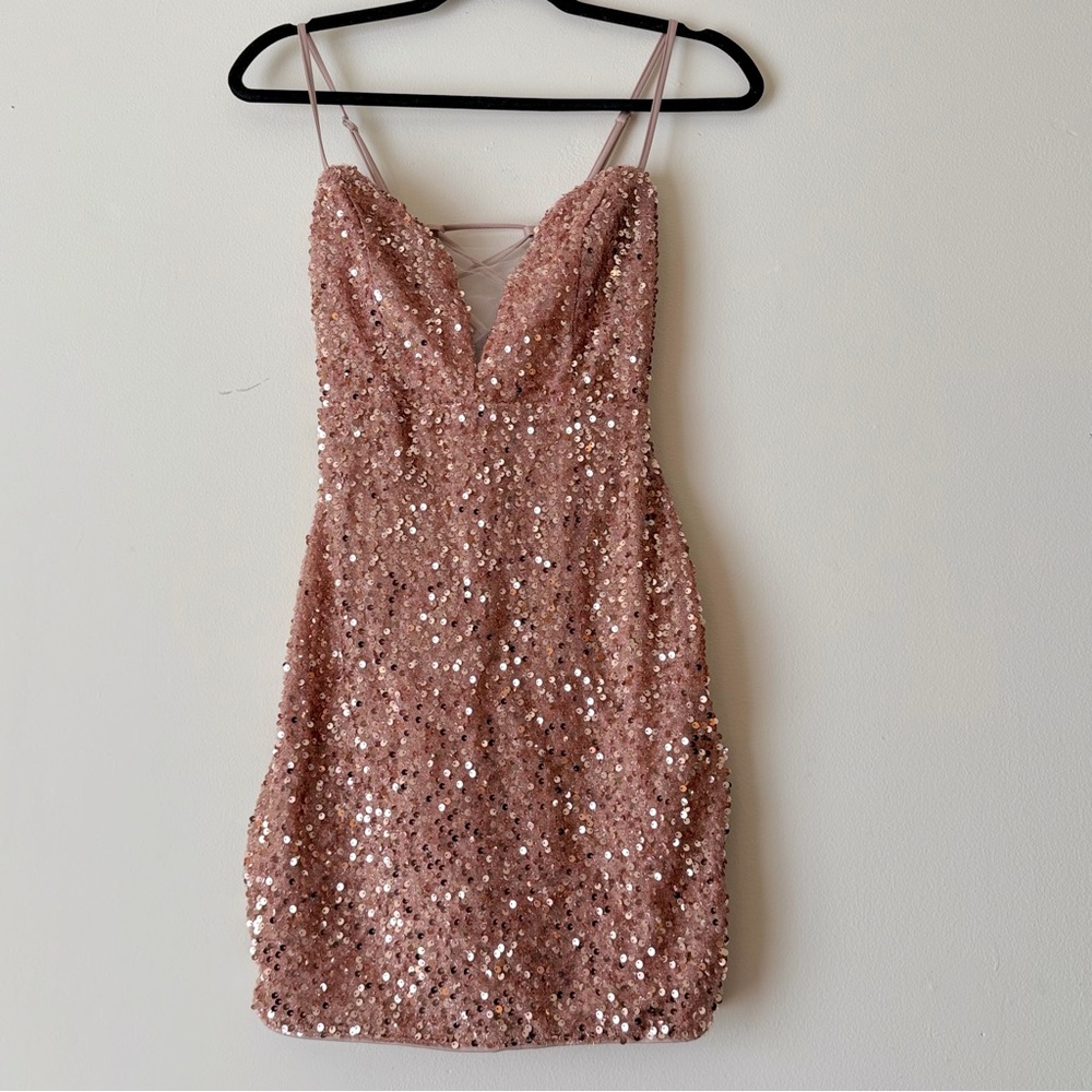 Sequin Pink Dress